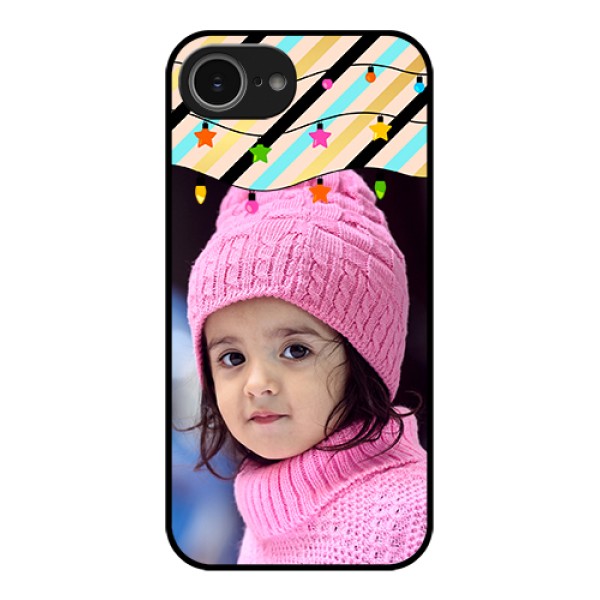 iPhone 16e Custom Glass Phone Case - Lights Hanging Design