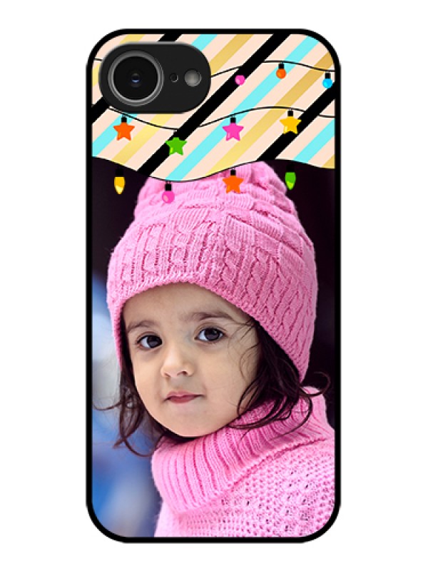 Custom iPhone 16e Custom Glass Phone Case - Lights Hanging Design