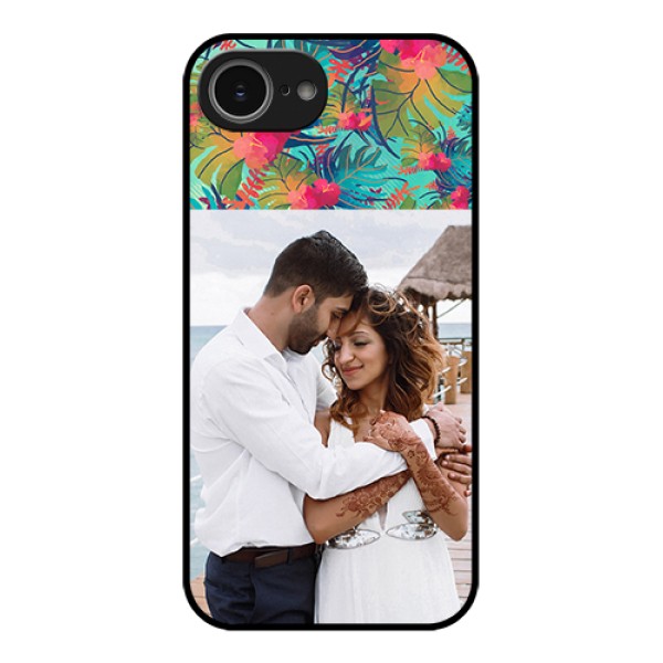 iPhone 16e Custom Glass Phone Case - Watercolor Floral Design iPhone 16e Custom Glass Phone Case - Watercolor Floral Design