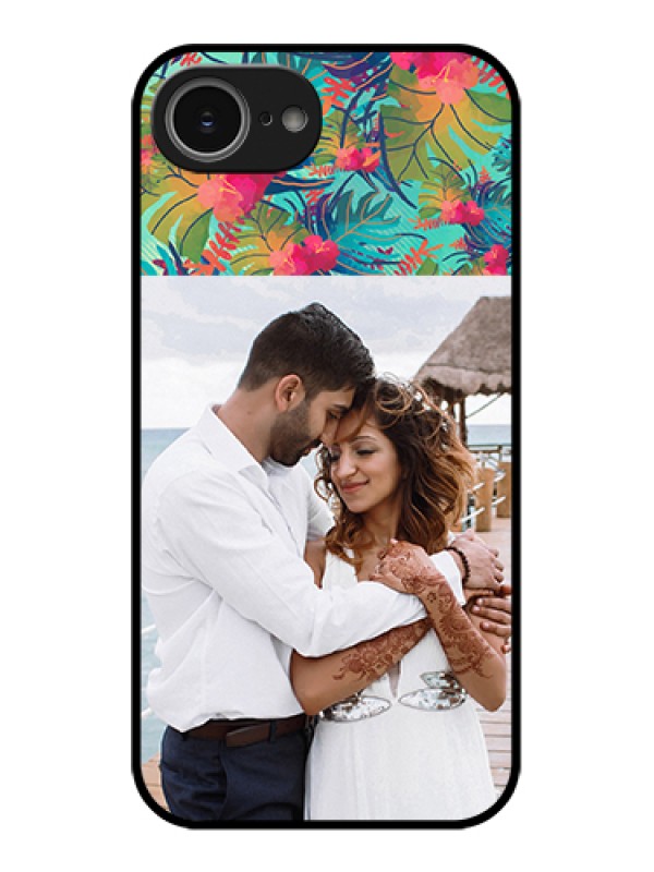 Custom iPhone 16e Custom Glass Phone Case - Watercolor Floral Design