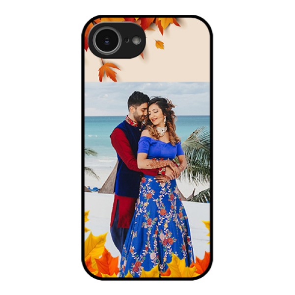 iPhone 16e Custom Glass Phone Case - Autumn Maple Leaves Design iPhone 16e Custom Glass Phone Case - Autumn Maple Leaves Design