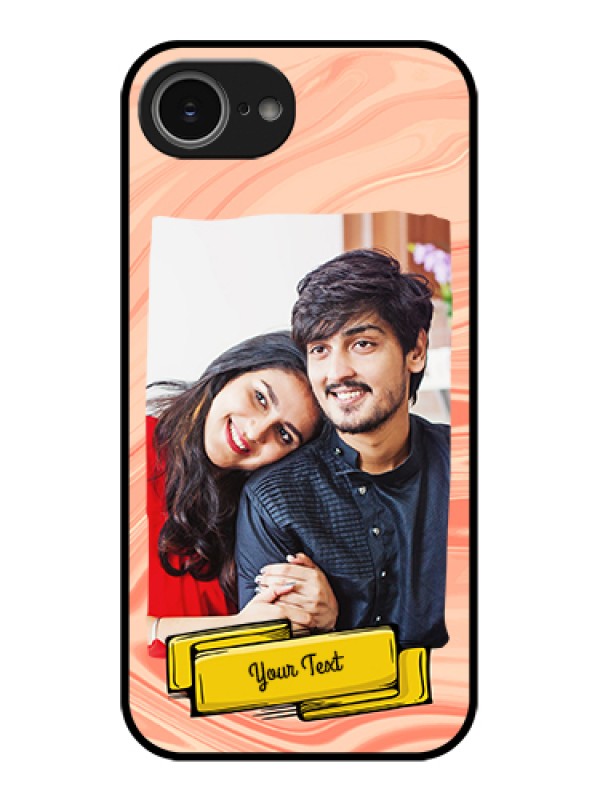 Custom iPhone 16e Custom Glass Phone Case - Marble Texture Design