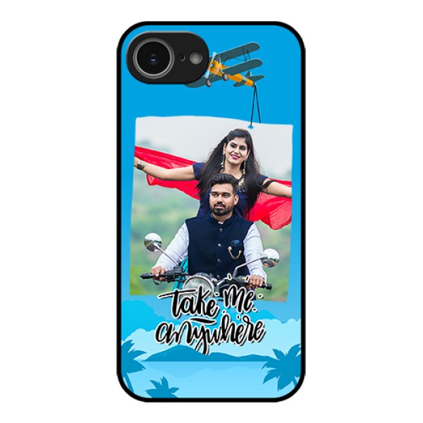 iPhone 16e Custom Glass Phone Case - Traveller Design