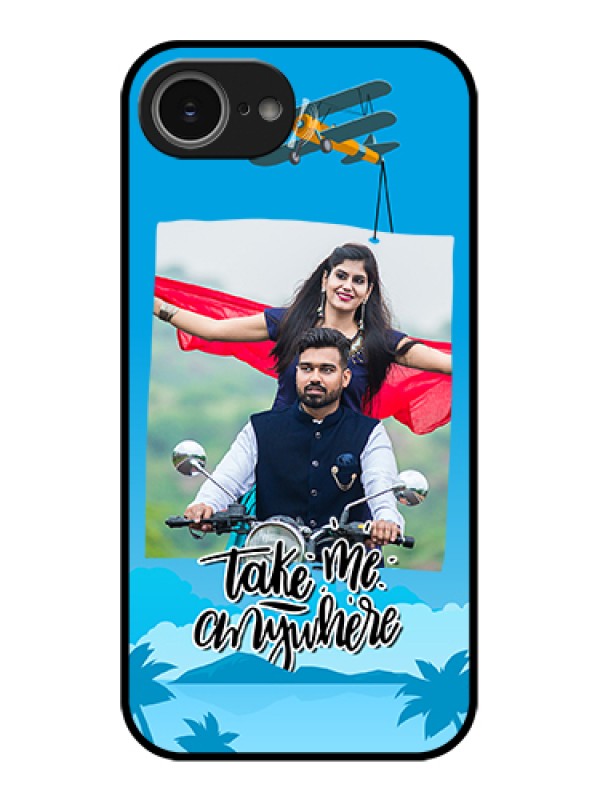 Custom iPhone 16e Custom Glass Phone Case - Traveller Design