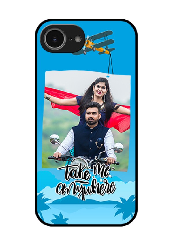 iPhone 16e Custom Glass Phone Case - Traveller Design