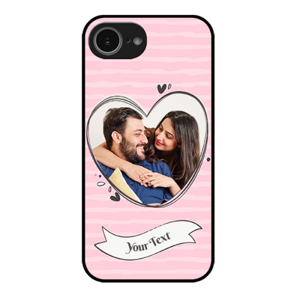 iPhone 16e Custom Glass Phone Case - Vintage Heart Design