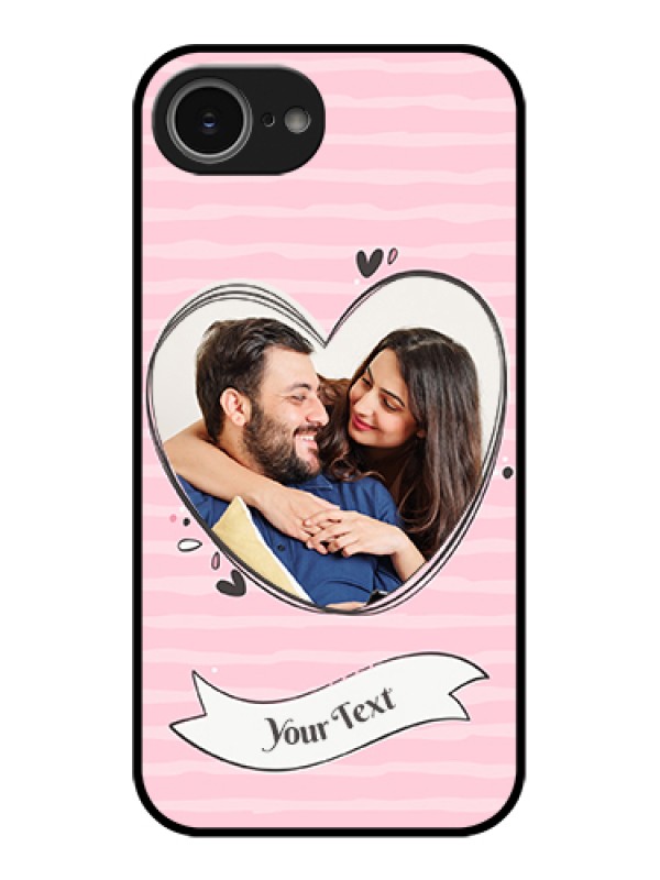 Custom iPhone 16e Custom Glass Phone Case - Vintage Heart Design