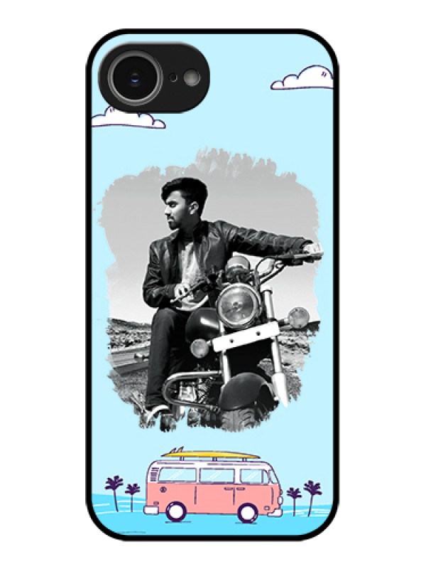 Custom iPhone 16e Custom Glass Phone Case - Travel & Adventure Design