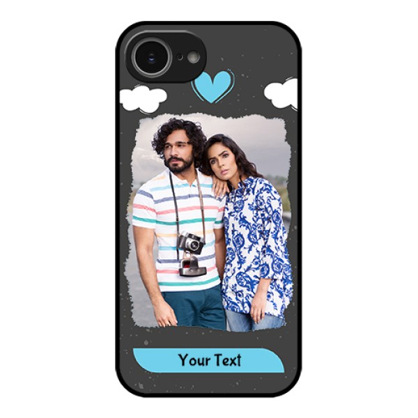 iPhone 16e Custom Glass Phone Case - Splashes With Love Doodles Design iPhone 16e Custom Glass Phone Case - Splashes With Love Doodles Design