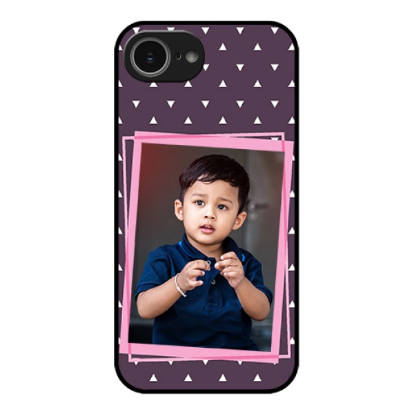 iPhone 16e Custom Glass Phone Case - Triangle Pattern Dotted Design iPhone 16e Custom Glass Phone Case - Triangle Pattern Dotted Design