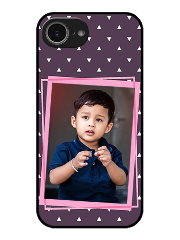 Custom iPhone 16e Custom Glass Phone Case - Triangle Pattern Dotted Design