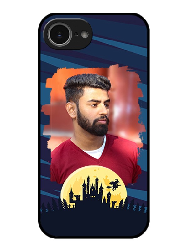 Custom iPhone 16e Custom Glass Phone Case - Halloween Witch Design