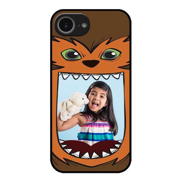 iPhone 16e Custom Glass Phone Case - Owl Monster Back Case Design iPhone 16e Custom Glass Phone Case - Owl Monster Back Case Design