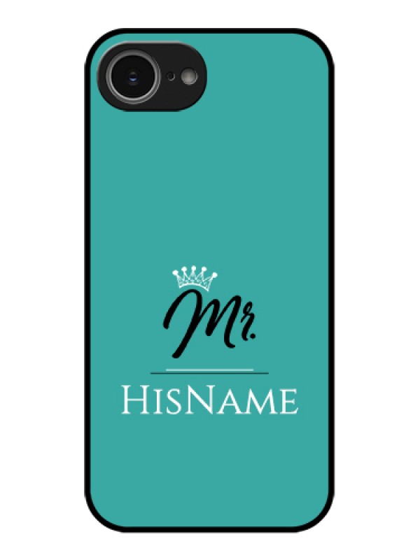 Custom iPhone 16e Custom Glass Phone Case - Mr With Name Design