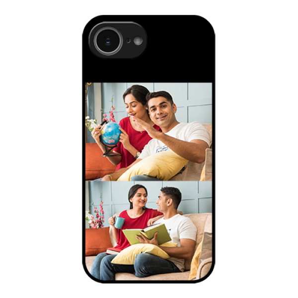 iPhone 16e Custom Glass Phone Case - 2 Images Design