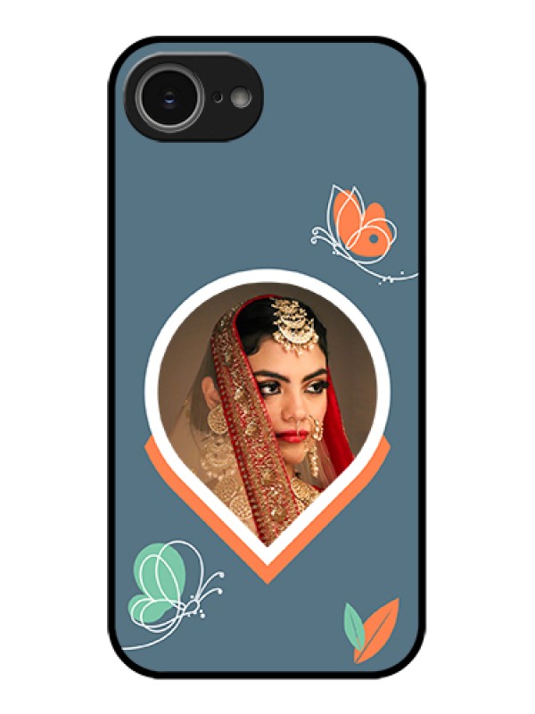 Custom iPhone 16e Custom Glass Phone Case - Droplet Butterflies Design