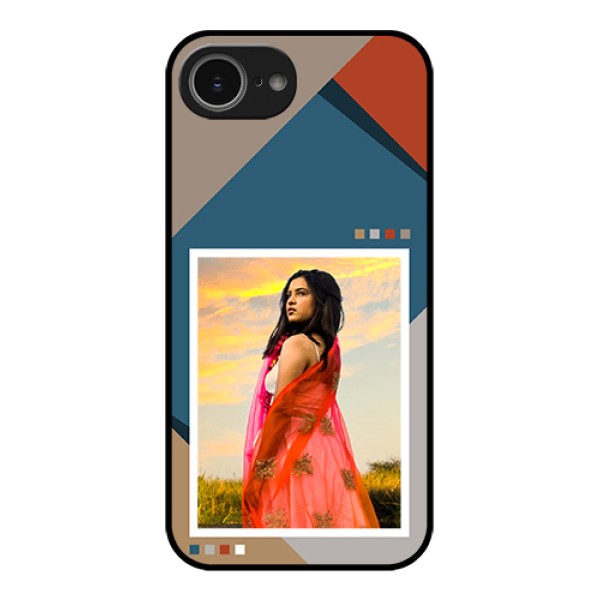 iPhone 16e Custom Glass Phone Case - Retro Color Pallet Design iPhone 16e Custom Glass Phone Case - Retro Color Pallet Design