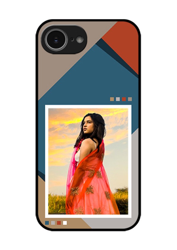 iPhone 16e Custom Glass Phone Case - Retro Color Pallet Design