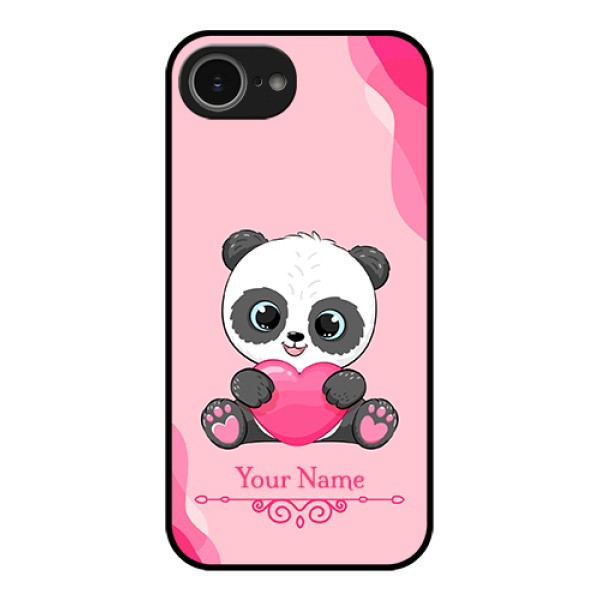 iPhone 16e Custom Glass Phone Case - Cute Panda Design
