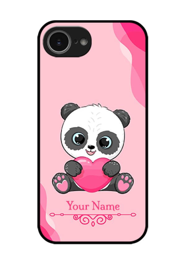 iPhone 16e Custom Glass Phone Case - Cute Panda Design