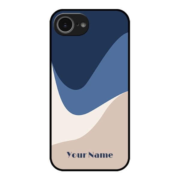 iPhone 16e Custom Glass Phone Case - Abstract Drip Art Design
