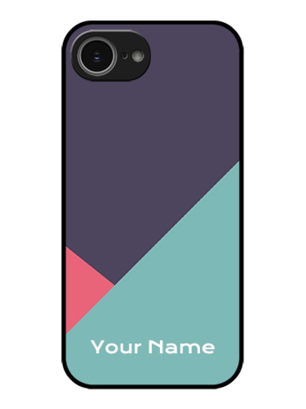 Custom iPhone 16e Custom Glass Phone Case - Tri Color Abstract Design