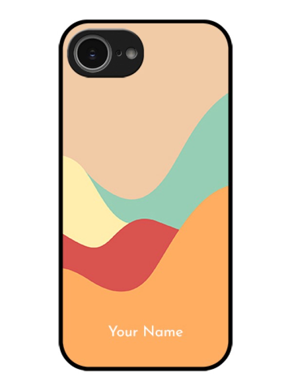 Custom iPhone 16e Custom Glass Phone Case - Ocean Waves Multi - Colour Design