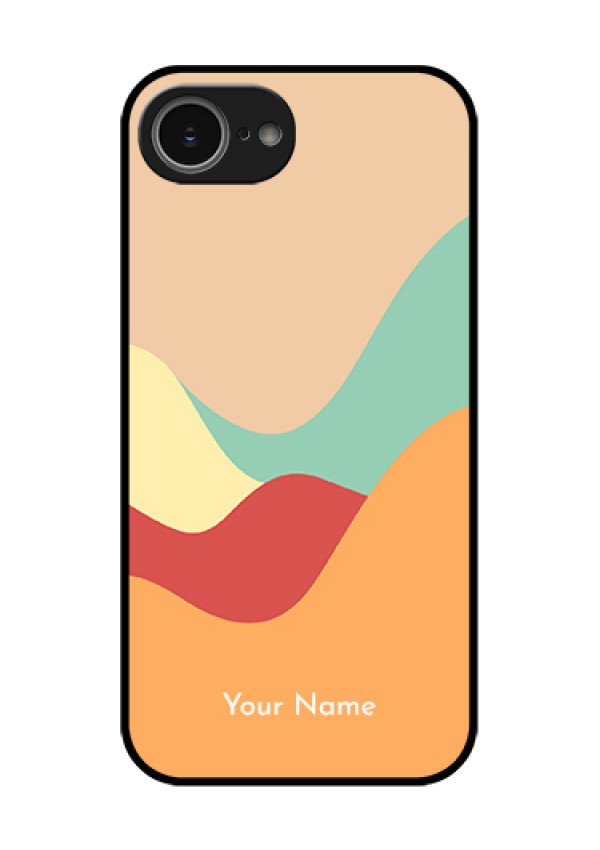 iPhone 16e Custom Glass Phone Case - Ocean Waves Multi - Colour Design