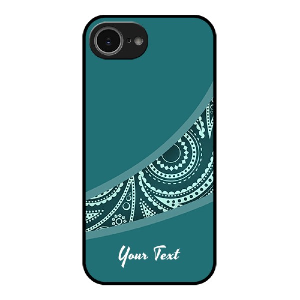 iPhone 16e Custom Glass Phone Case - Semi Visible Floral Design