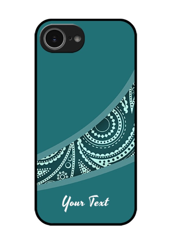iPhone 16e Custom Glass Phone Case - Semi Visible Floral Design