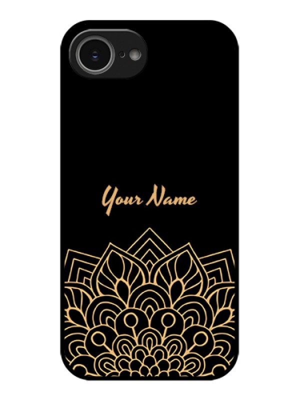 Custom iPhone 16e Custom Glass Phone Case - Golden Mandala Design