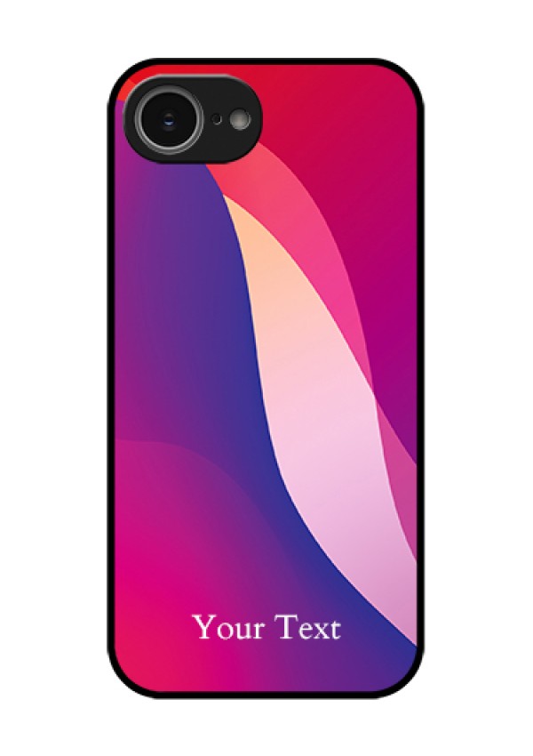 iPhone 16e Custom Glass Phone Case - Digital Abstract Overlap Design