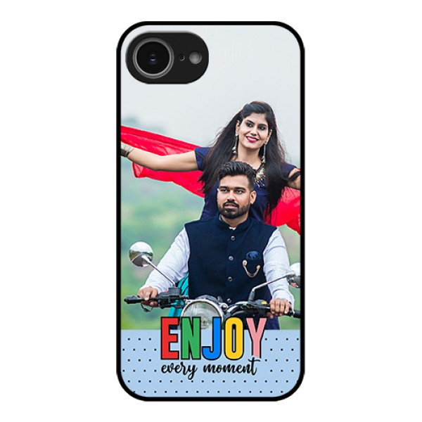 iPhone 16e Custom Glass Phone Case - Enjoy Every Moment Design iPhone 16e Custom Glass Phone Case - Enjoy Every Moment Design