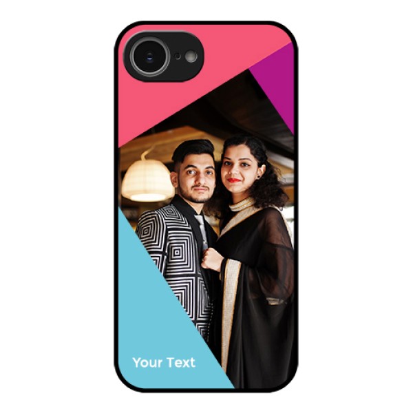iPhone 16e Custom Glass Phone Case - Stacked Triple Colour Design iPhone 16e Custom Glass Phone Case - Stacked Triple Colour Design