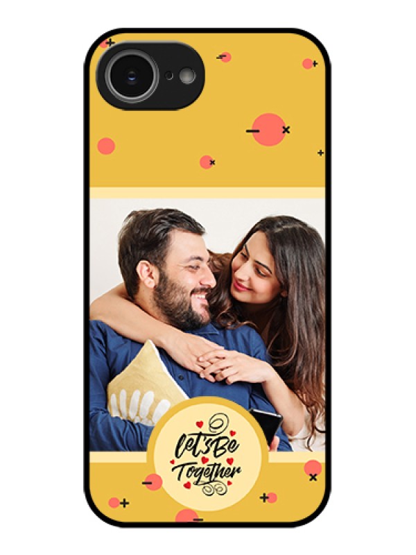 Custom iPhone 16e Custom Glass Phone Case - Lets Be Together Design