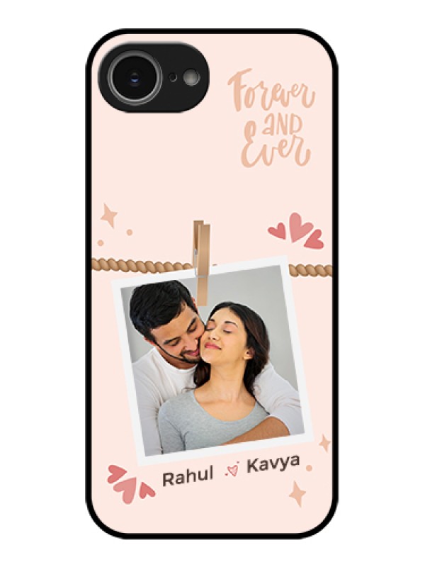 Custom iPhone 16e Custom Glass Phone Case - Forever And Ever Love Design