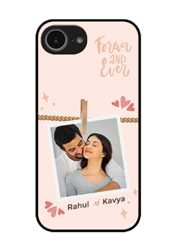 iPhone 16e Custom Glass Phone Case - Forever And Ever Love Design