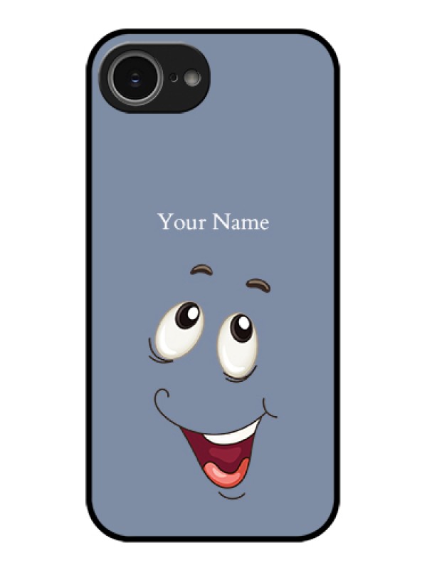 Custom iPhone 16e Custom Glass Phone Case - Laughing Cartoon Face Design