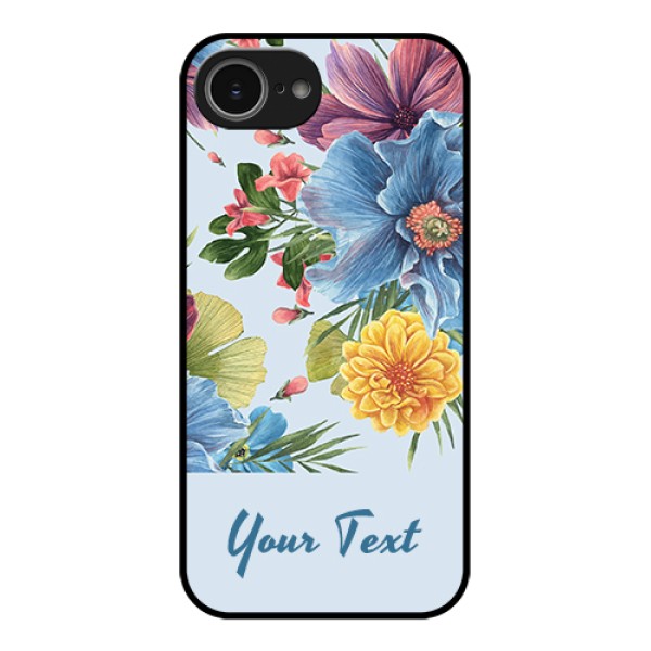 iPhone 16e Custom Glass Phone Case - Stunning Watercolored Flowers Painting Design iPhone 16e Custom Glass Phone Case - Stunning Watercolored Flowers Painting Design