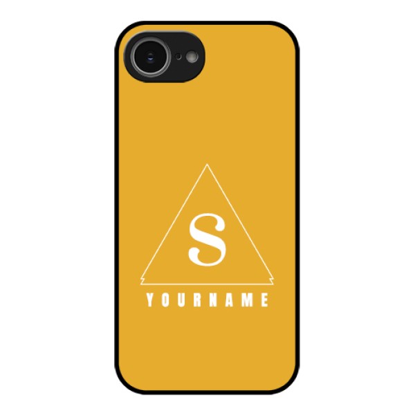 iPhone 16e Custom Glass Phone Case - Simple Triangle Design
