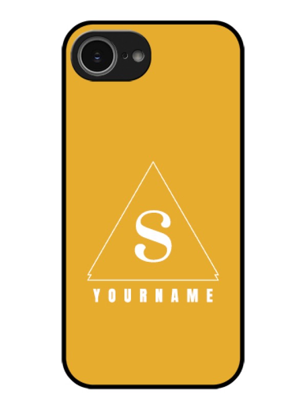 Custom iPhone 16e Custom Glass Phone Case - Simple Triangle Design