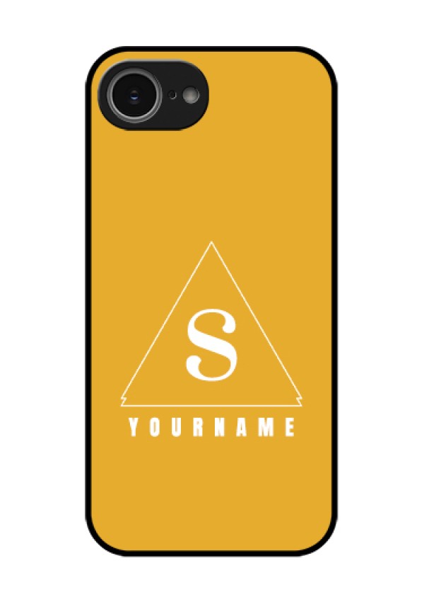 iPhone 16e Custom Glass Phone Case - Simple Triangle Design