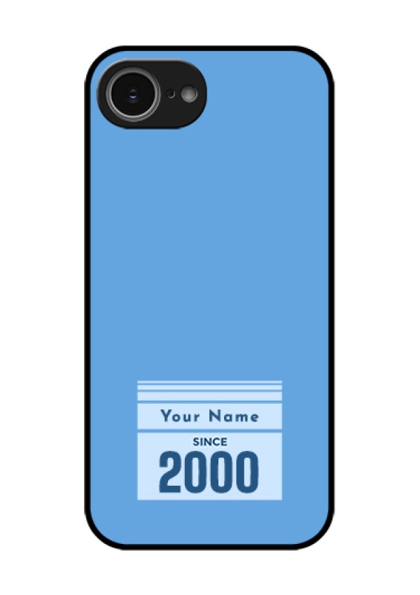 iPhone 16e Custom Glass Phone Case - Custom Year Of Birth Design