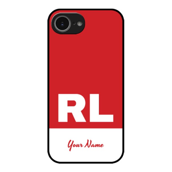 iPhone 16e Custom Glass Phone Case - Dual Tone Custom Text Design iPhone 16e Custom Glass Phone Case - Dual Tone Custom Text Design