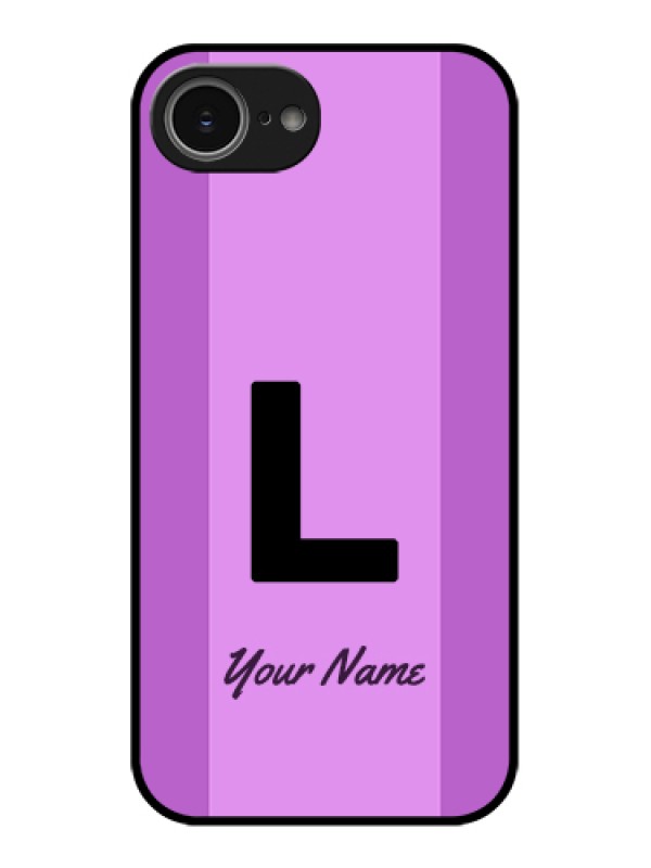 Custom iPhone 16e Custom Glass Phone Case - Tricolor Custom Text Design