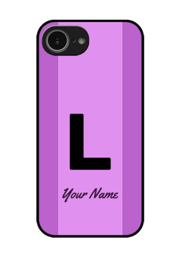 iPhone 16e Custom Glass Phone Case - Tricolor Custom Text Design