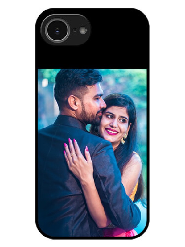 Custom iPhone 16E Custom Glass Phone Case - Upload Full Picture With Custom Color Design