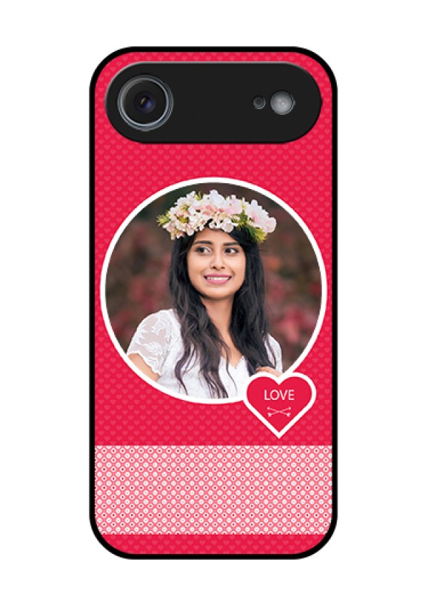 Apple iPhone 17 Air Custom Glass Phone Case - Pink Color Pattern Design