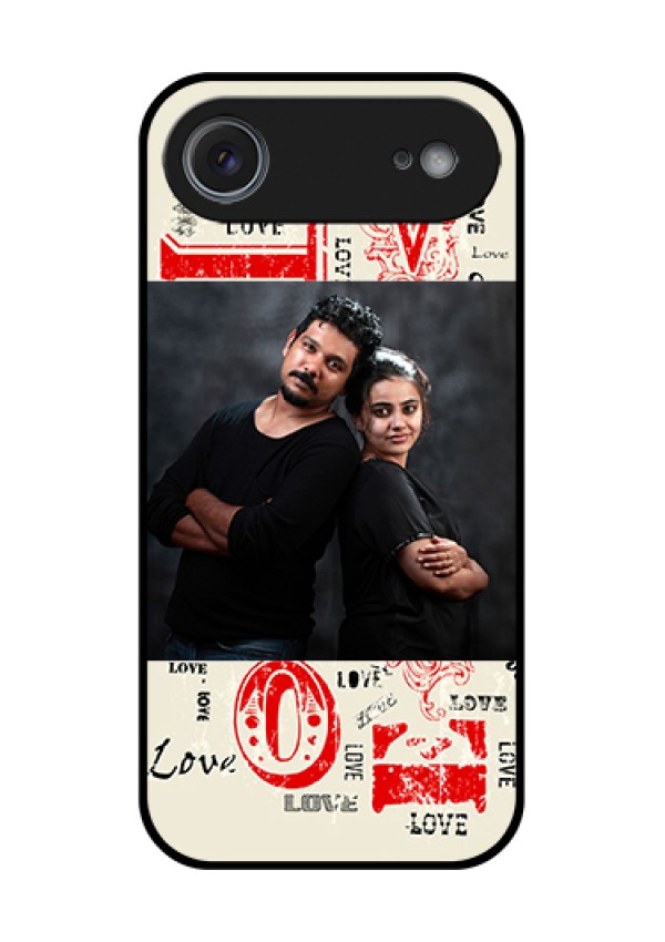 Apple iPhone 17 Air Custom Glass Phone Case - Trendy Love Design Case