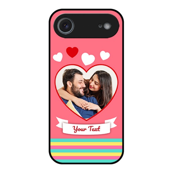Apple iPhone 17 Air Custom Glass Phone Case - Love Shapes Doodle Design Apple iPhone 17 Air Custom Glass Phone Case - Love Shapes Doodle Design